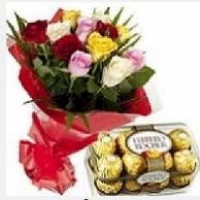 Mix Roses With Ferrero Rocher