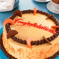 CHOCO ORANGE GREETING CAKE